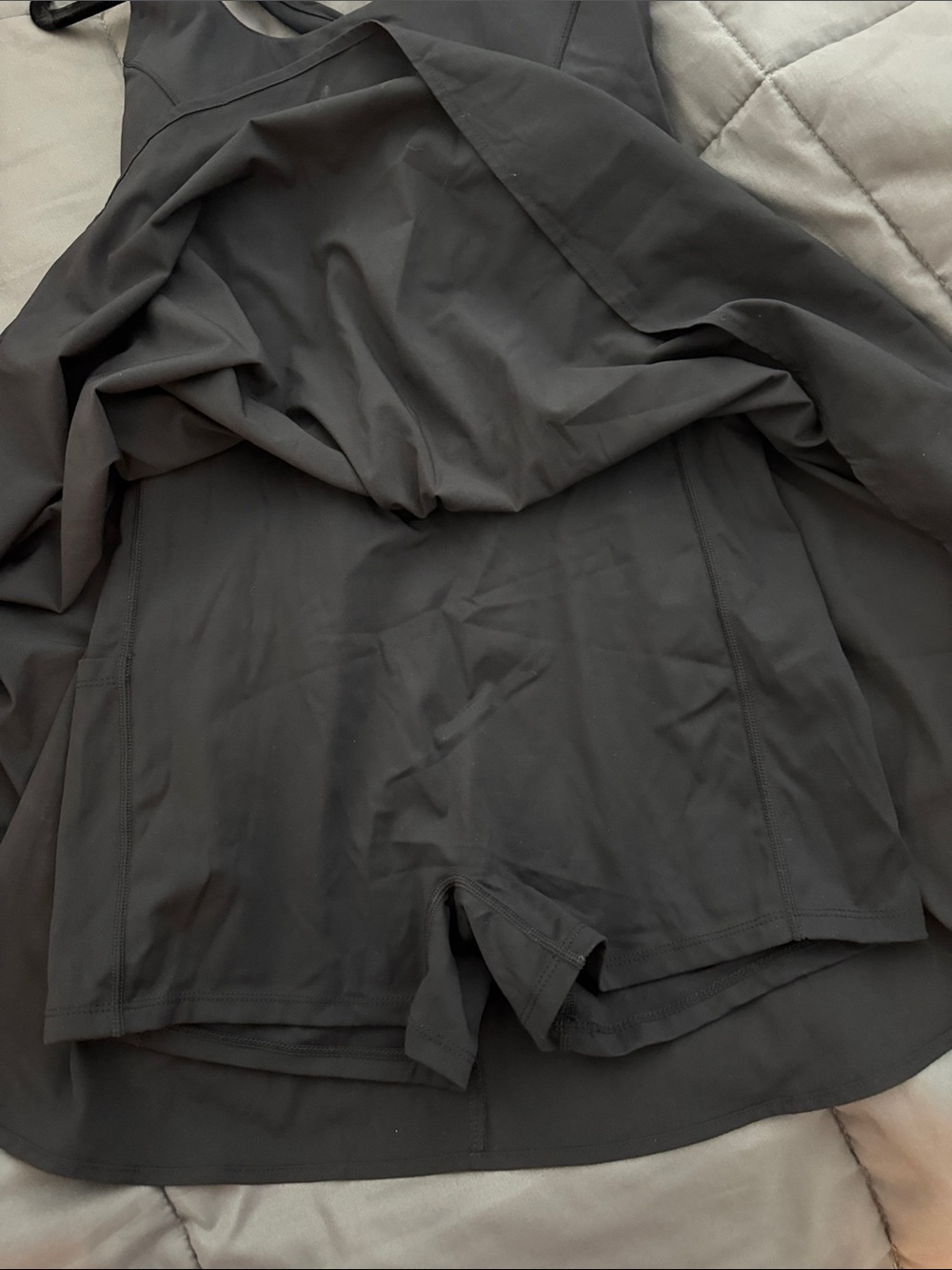 HALARA Black Twist-Back Skater Dress M - Picture 3 of 4